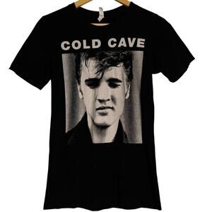 COLD CAVE Merch Elvis Presley Graphic Tee/T-Shirt. Rock & Roll. Size S